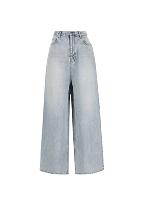 Balenciaga distressed wide-leg jeans - Blue