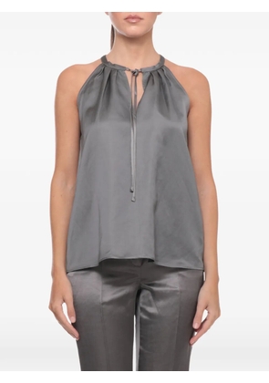 EMME halterneck pleated halterneck blouse - Grey