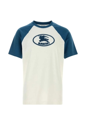Burberry logo-embroidered raglan-sleeves T-shirt - White