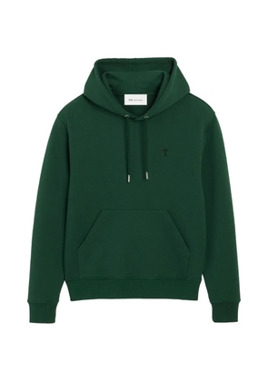 AMI Paris cotton hoodie with Ami de Coeur - Green