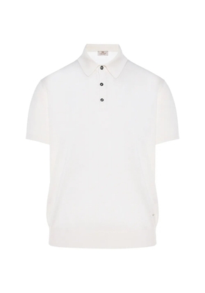Enrico Mandelli logo-plaque polo shirt - White