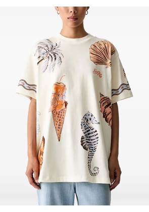FARM Rio graphic-print T-shirt - Neutrals