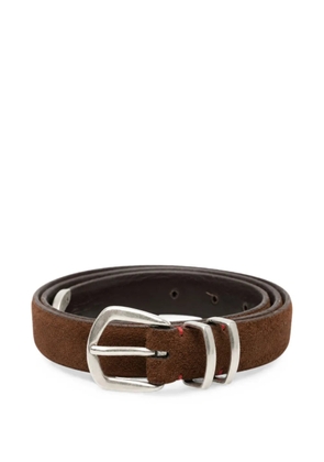 Eleventy suede buckle-fastening belt - Brown