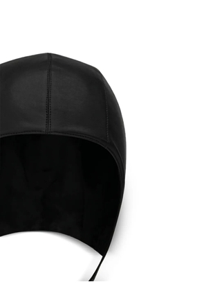 Saint Laurent leather helmet hat - Black