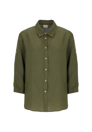 EMME button-up quarter-sleeved shirt - Green