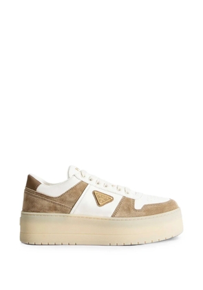 Prada Downtown suede sneakers - White