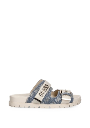 GUESS USA Faxona logo-print buckle-fastening sandals - Blue