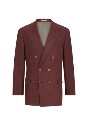 Brunello Cucinelli virgin wool and cashmere flannel Cavallo Tailor blazer - Red