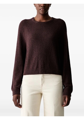 Marc O'Polo waffle-knit raglan-sleeve sweater - Brown