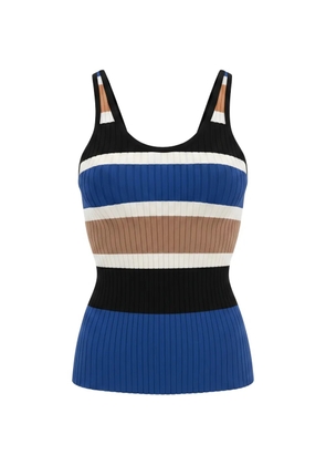 Isaia ribbed-knit striped top - Blue