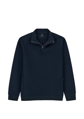 Boggi Milano quarter-zip sweatshirt in cotton-blend scuba B Tech - Blue