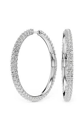 Swarovski crystal-embellished hoop earrings - Silver