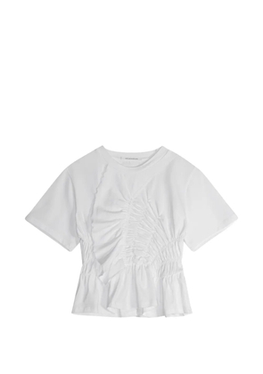 Cecilie Bahnsen Ace ruched peplum T-shirt - White