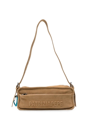 Patrizia Pepe debossed-logo cross body bag - Neutrals