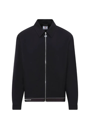 Casablanca logo-embroidered zip-up jacket - Black
