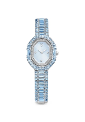Swarovski Matrix crystal-embellished octagonal 30mm watch - Blue