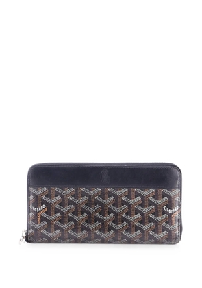 Goyard Pre-Owned Matignon Zip Wallet Coated Canvas with Leather small wallets - Black