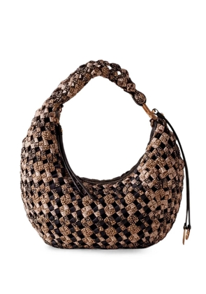 Borbonese woven-design tote bag - Brown