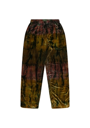 Denim Tears tie-dye velour track pants - Brown