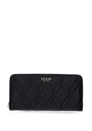 GUESS USA quilted logo-detail wallet - Black