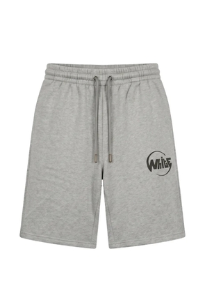 Off-White logo-print drawstring-waist shorts - Grey