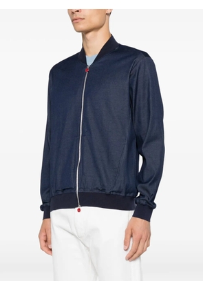 Kiton zip-up bomber jacket - Blue
