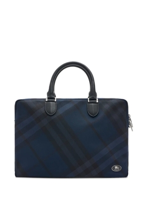Burberry check briefcase - Blue