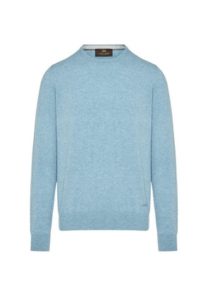 Enrico Mandelli logo-plaque crew-neck sweater - Blue