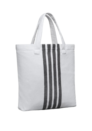 Thom Browne velour 4-bar tote bag - White