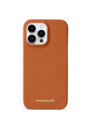MAISON de SABRÉ iPhone 15 Pro Max leather phone case - Brown