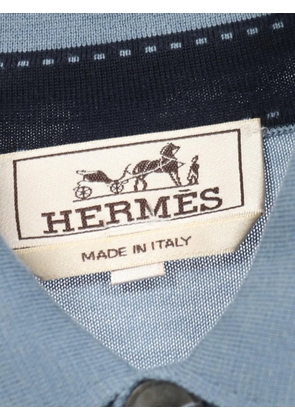 Hermès Pre-Owned long-sleeve polo shirt - Blue