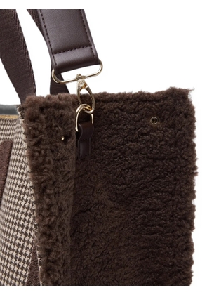 LIU JO large check fabric tote bag - Brown