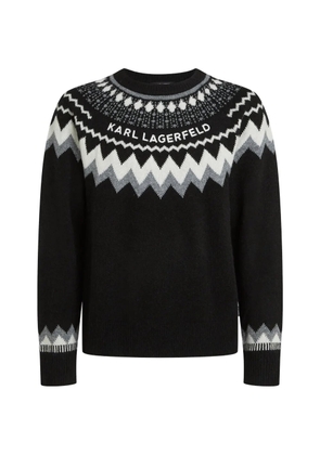 Karl Lagerfeld Fair Isle knitted sweater - Black
