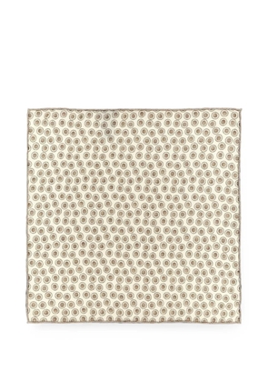 Brunello Cucinelli polka-dot silk pocket square - Neutrals