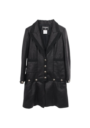 CHANEL Pre-Owned 1986-1988 Cocoline button-down coat - Black