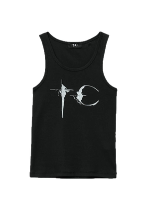 THUG CLUB logo-print tank top - Black