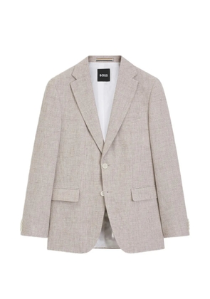 BOSS marl-effect single-breasted blazer - Neutrals