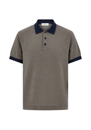 Ferragamo check-jacquard polo shirt - Neutrals