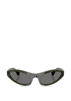 Alain Mikli marbled-effect cat-eye sunglasses - Green