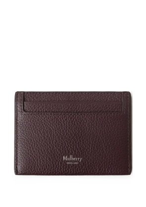 Mulberry grained leather card holder - Brown