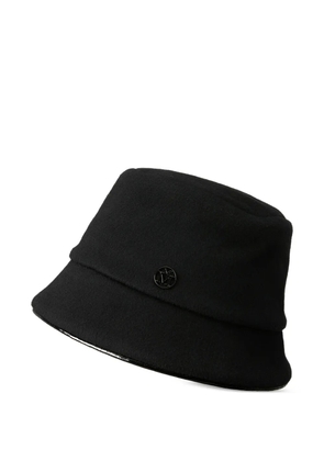Maison Michel Souna logo-plaque bucket hat - Black