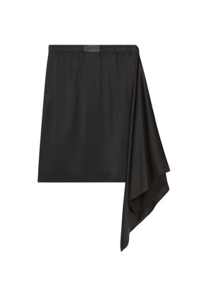 Courrèges draped satin skirt - Black