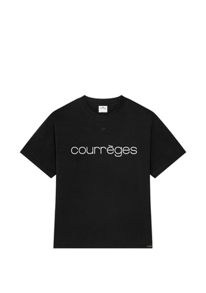 Courrèges logo-print oversized T-shirt - Black