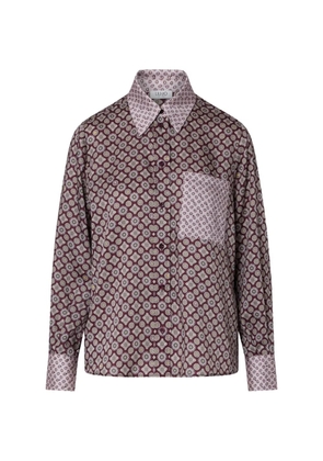 LIU JO printed twill shirt - Purple