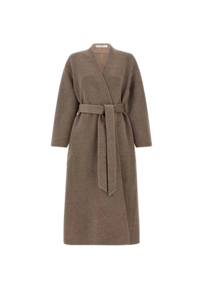 Co belted robe-style coat - Brown