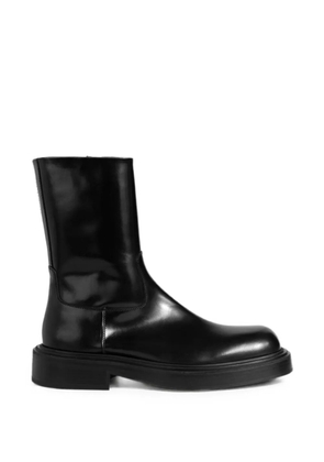 Ferragamo leather block-heel boots - Black