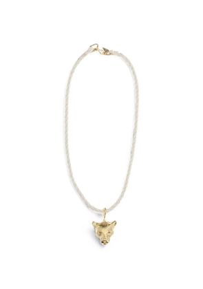 Forte Forte puma-pendant necklace - Gold