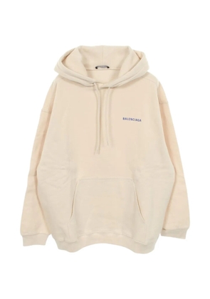 Balenciaga Pre-Owned medium fit logo hoodie - Neutrals