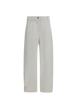Max Mara Adorni button-cuff wide-leg trousers - White