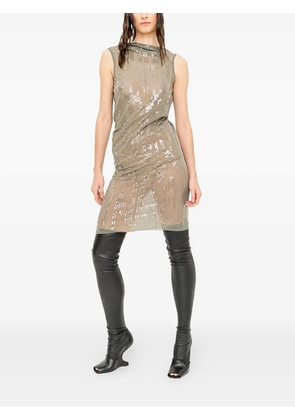 Rick Owens Lilies sequin-embellished open-back mini dress - Green